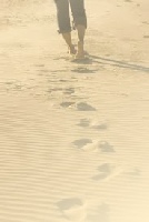 Voetspore op die strand...